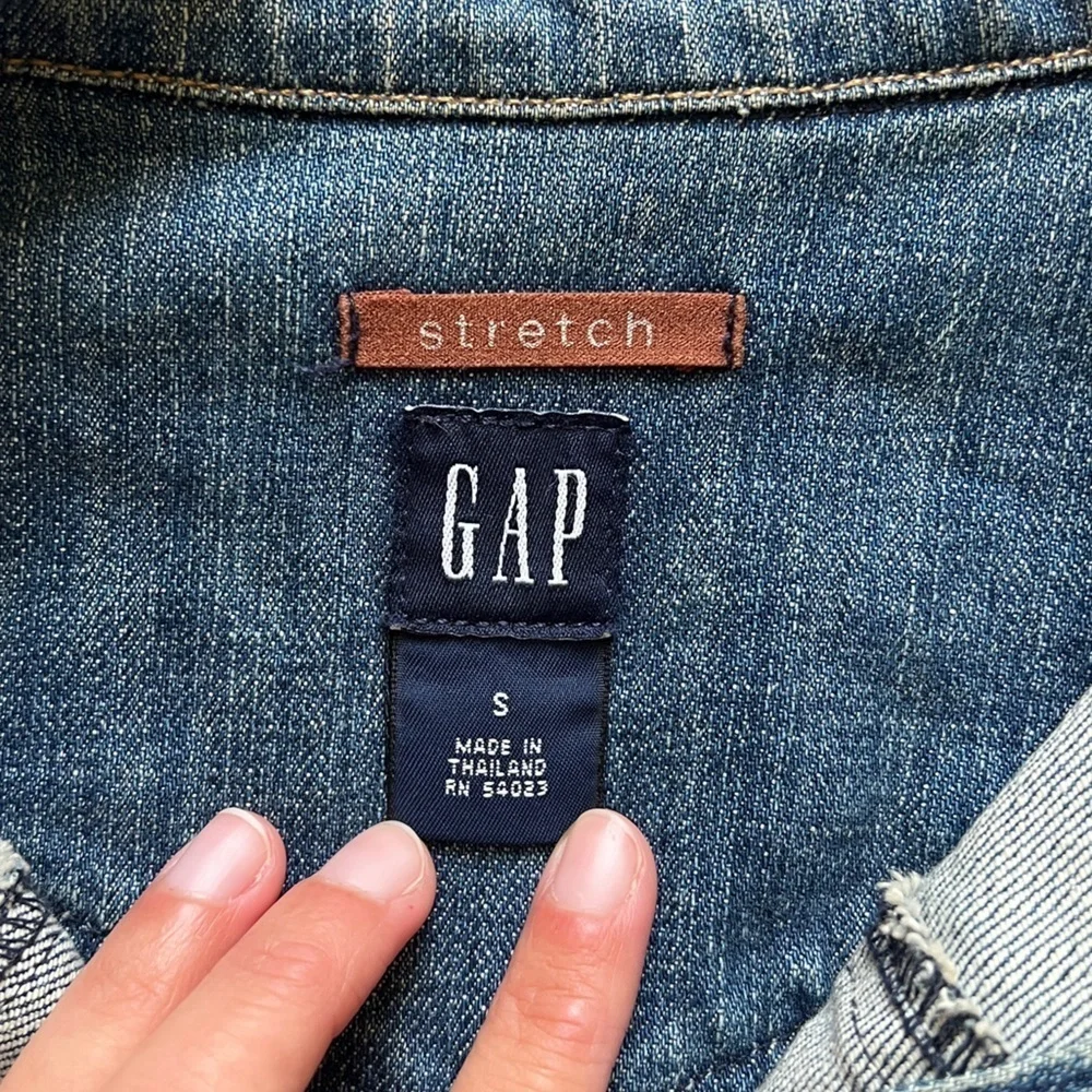 Vintage‎ Gap Blue Denim Jean Jacket Women’s Small Western Rodeo Snap Close Y2K